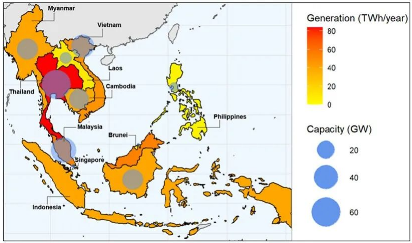 Análisis y perspectivas del mercado fotovoltaico flotante en 10 países de la ASEAN